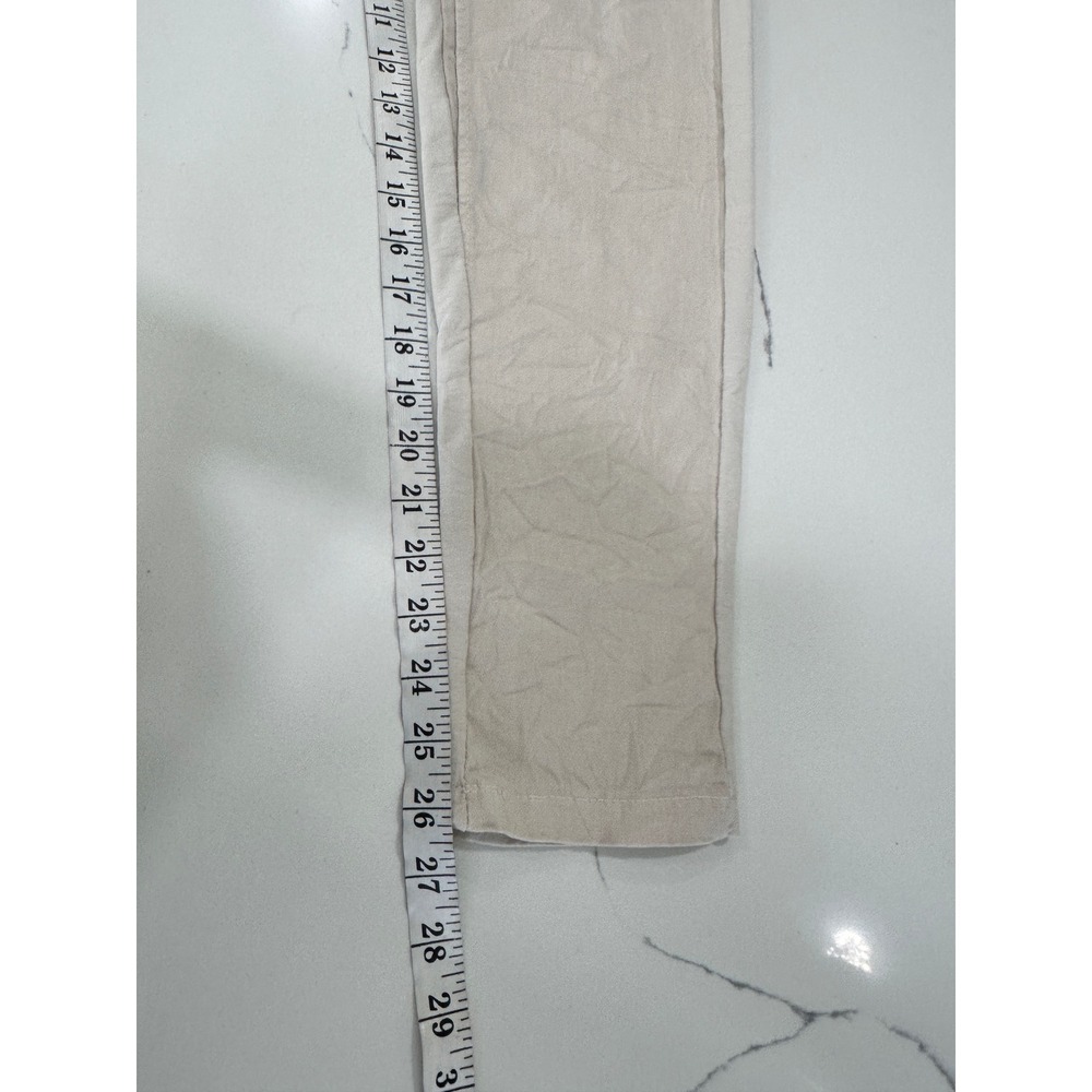 Suzy D London Womens Beige Button Fly Drawstring Jogger Pants Made in Italy M - Picture 6 of 6
